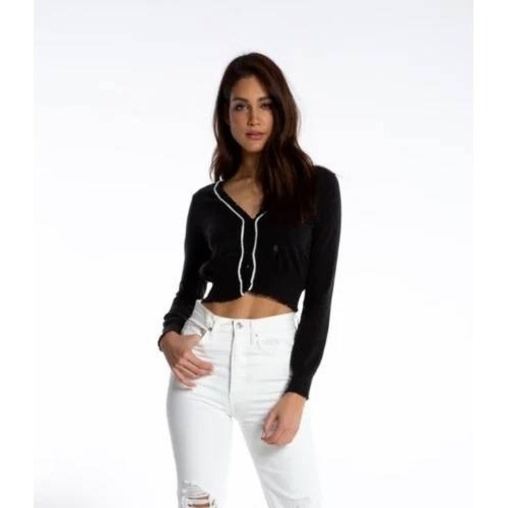 n:philanthropy Cropped Cardigan S Lydia Torn Ripped Street Grunge‎ Goth Y2K New